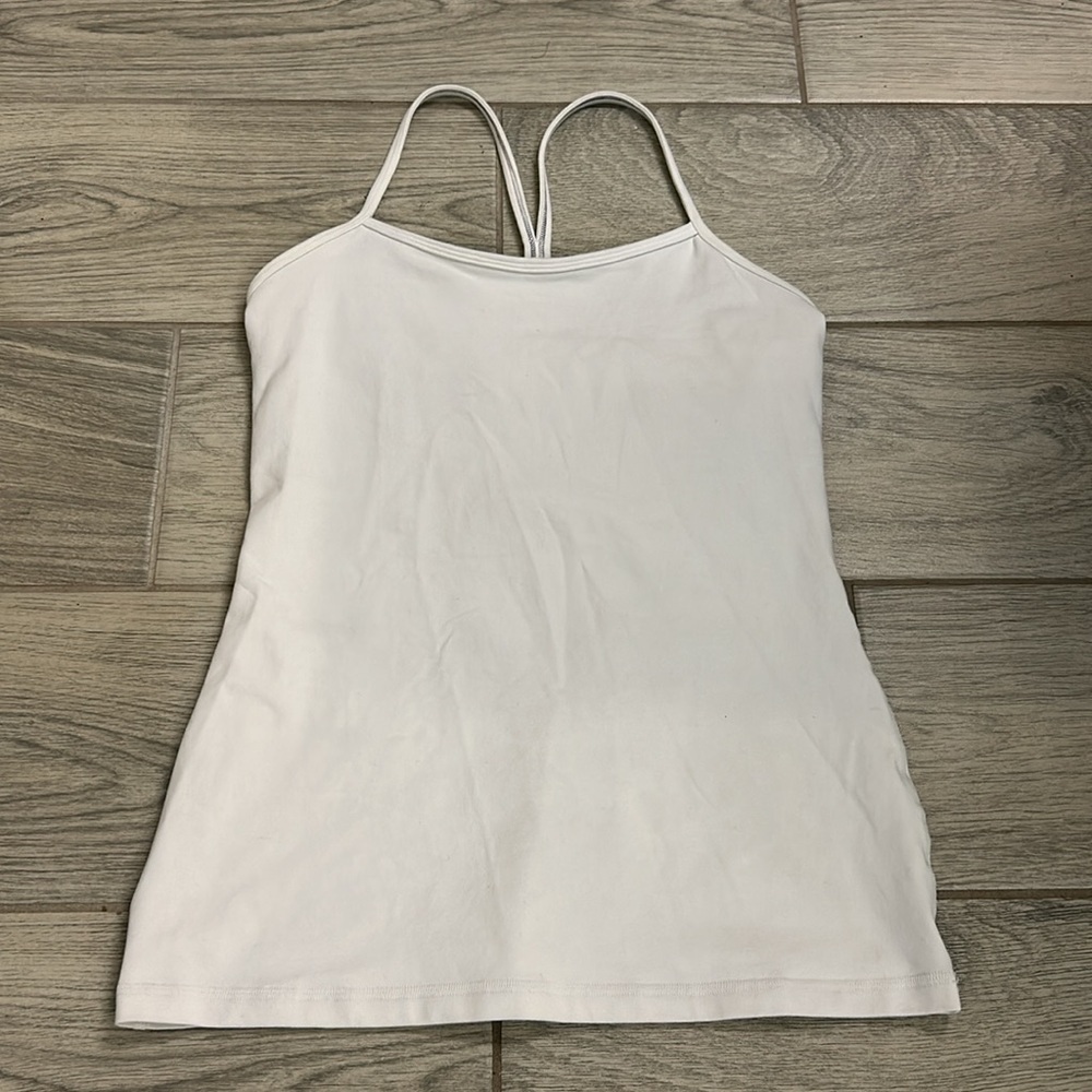 Lululemon White Razorback Workout Top - Picture 2 of 5